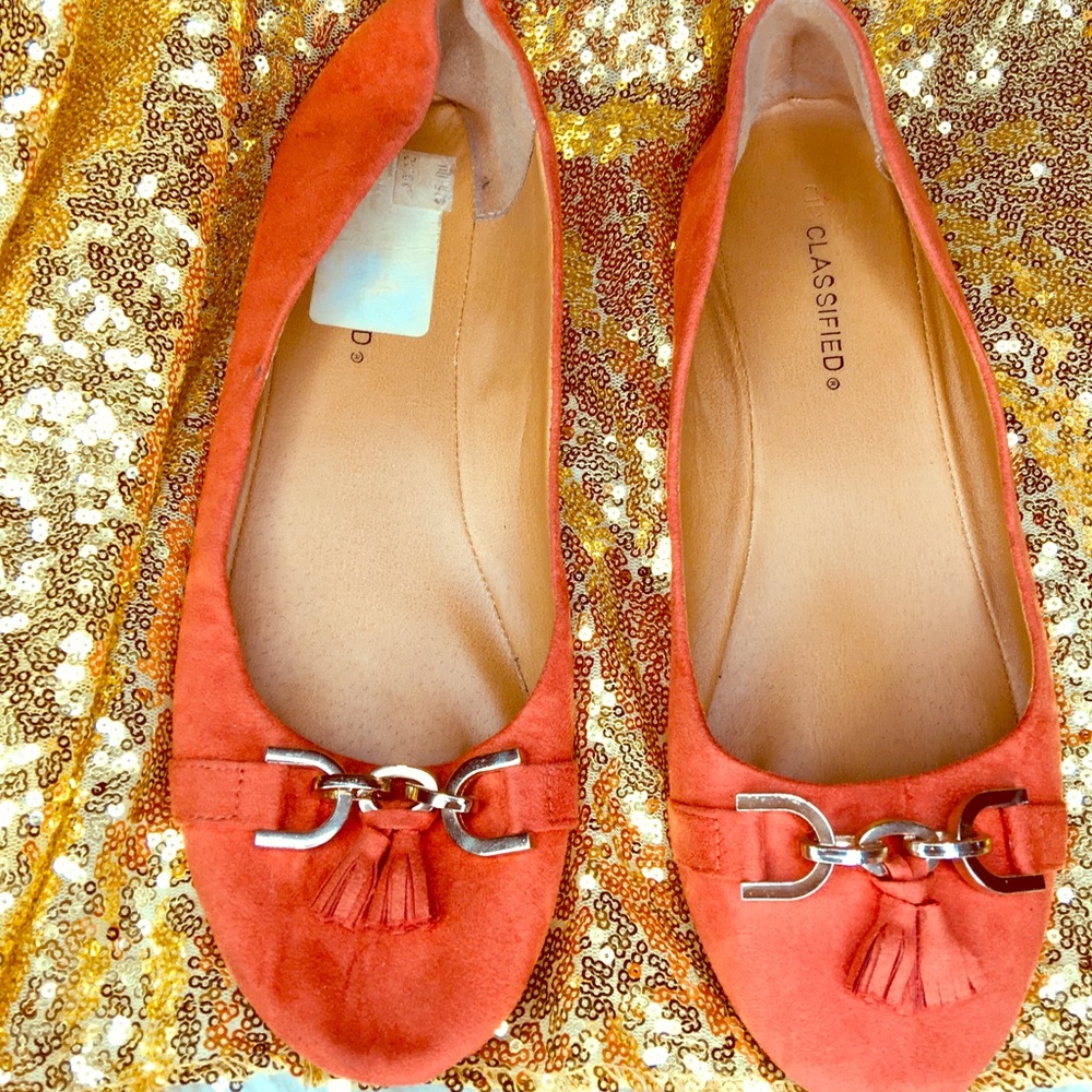 Orange and Gold women’s flats